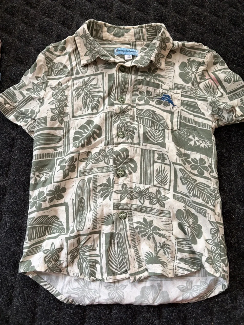 Boys Hawaiian Shirt And Shorts Lot The children’s place Tommy Bahama 4T